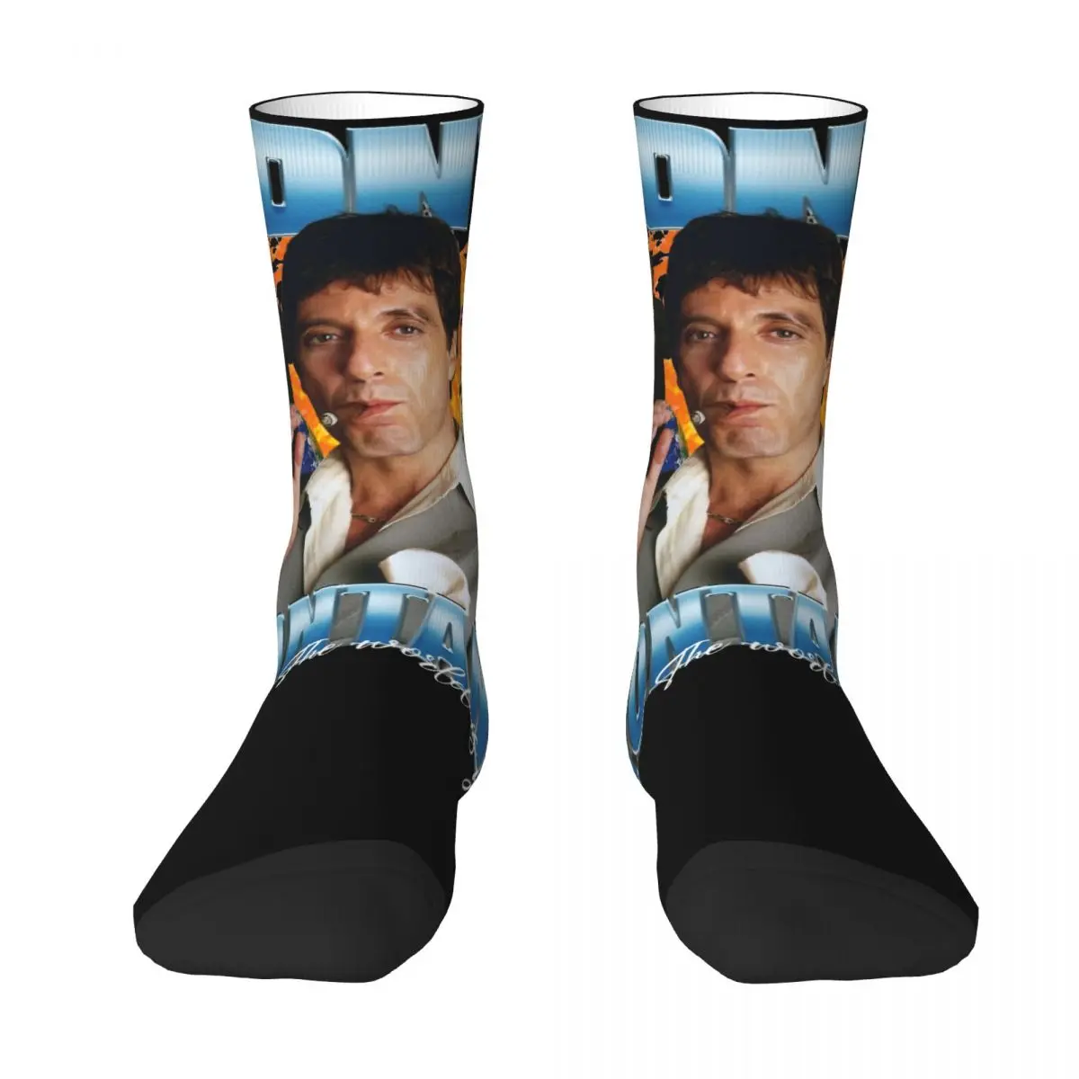 Tony Montana Socks bootleg Elegant Stockings Couple Soft Outdoor Sports Socks Spring Pattern Non-Slip Socks