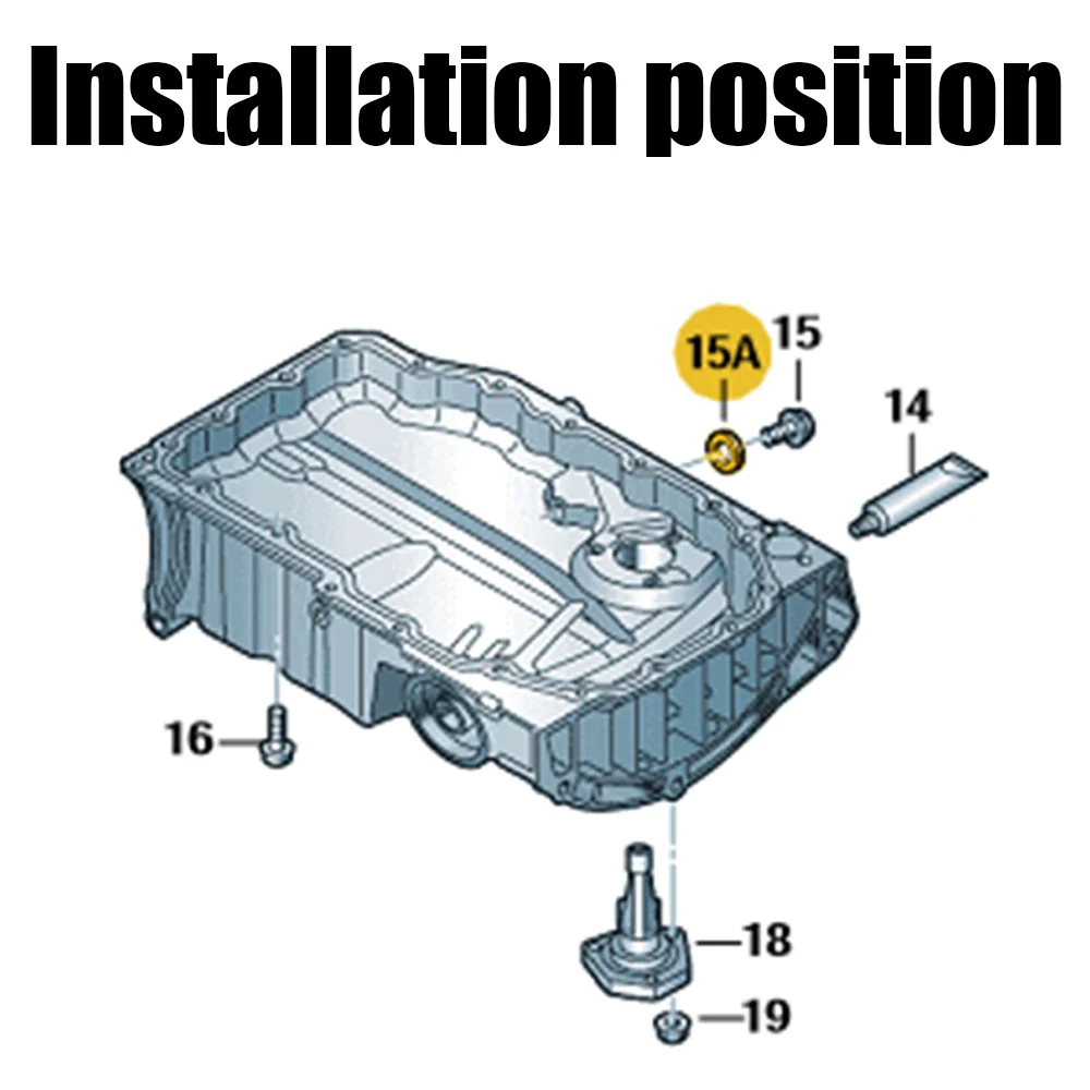 10X Thread Oil Drain Sump Plug Gaskets M14 Crush Washer Seal Ring Car Engine For Audi A4 A6 Q3 Q5 VW Touareg Golf Skoda N0138157