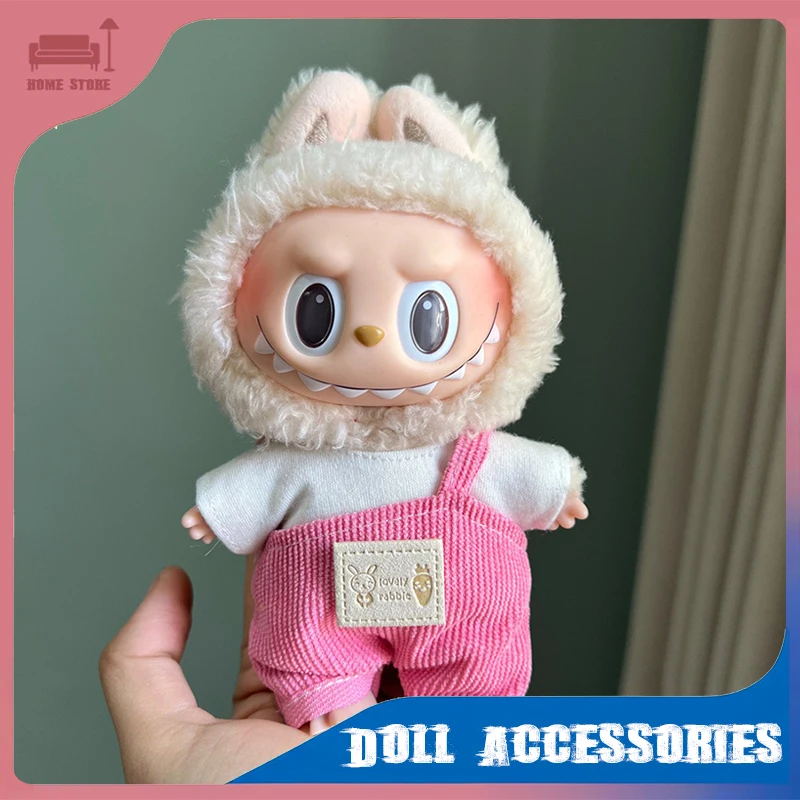 

Мини-плюшевая кукла, одежда, аксессуары для 17 см, Labubu, украшение «сделай сам», милая одежда для кукол, идеальный подарок, аксессуары для кукол