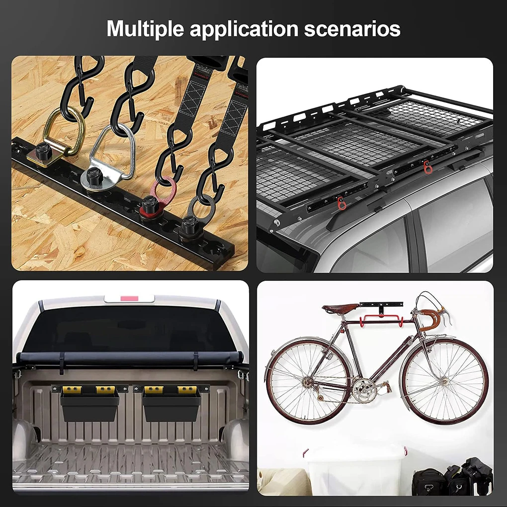 Preto duplo Lug rosca Stu-d para RVs L-Track, conveniente e seguro, 5pcs