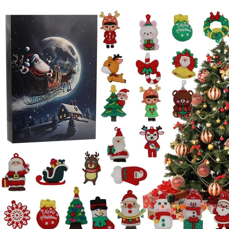 Christmas Doll Advent Calendar 24 Days Countdown Calendar Christmas Cute Figures Doll Advent Calendar For Kids And Adults