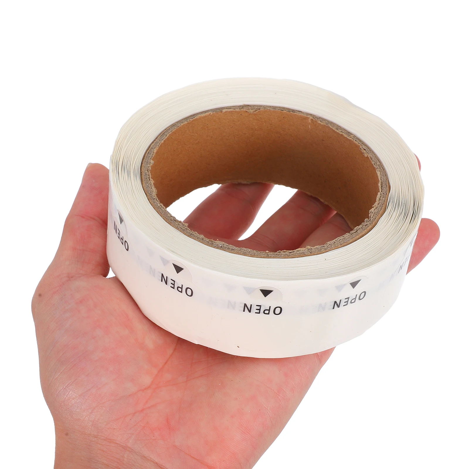 1000 قطعة ملصقات مفتوحة شفافة ملصقات ختم مستديرة سهلة التقشير المغلف ختم الشحن التعبئة والتغليف ملصقات دائرة مقاومة للماء