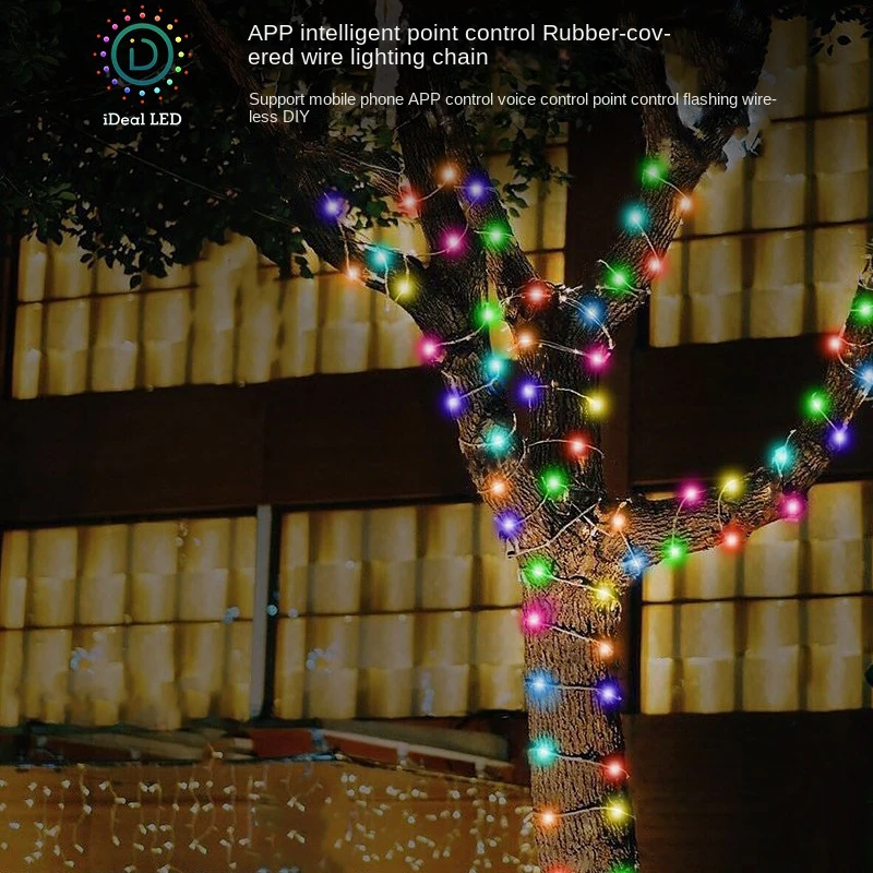 40M 400Led 2024 Christmas Light Smart Bluetooth LED Fairy Festoon Lamp Indoor/Outdoor Decoration For Home Wedding Party Gar