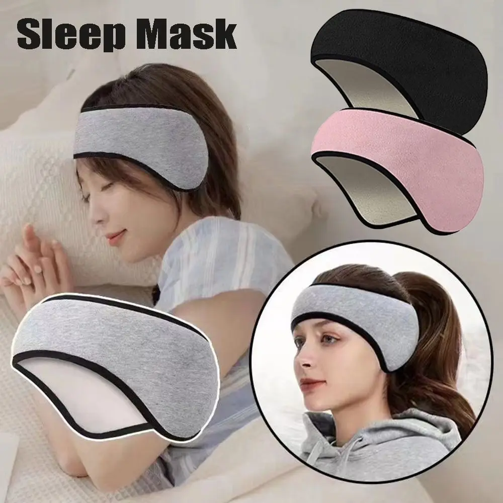 Earmuff Sleep Plush Sleeping Mask Eye Cover Warm Relax Plush Blindfold Cotton