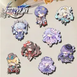 Honkai broche acrílico de riel de estrella, accesorios de Anime, insignia de dibujos animados, adorno de bolsa Kawaii, Sparkle Robin Firefly, Aventurina, Dr. Ratio