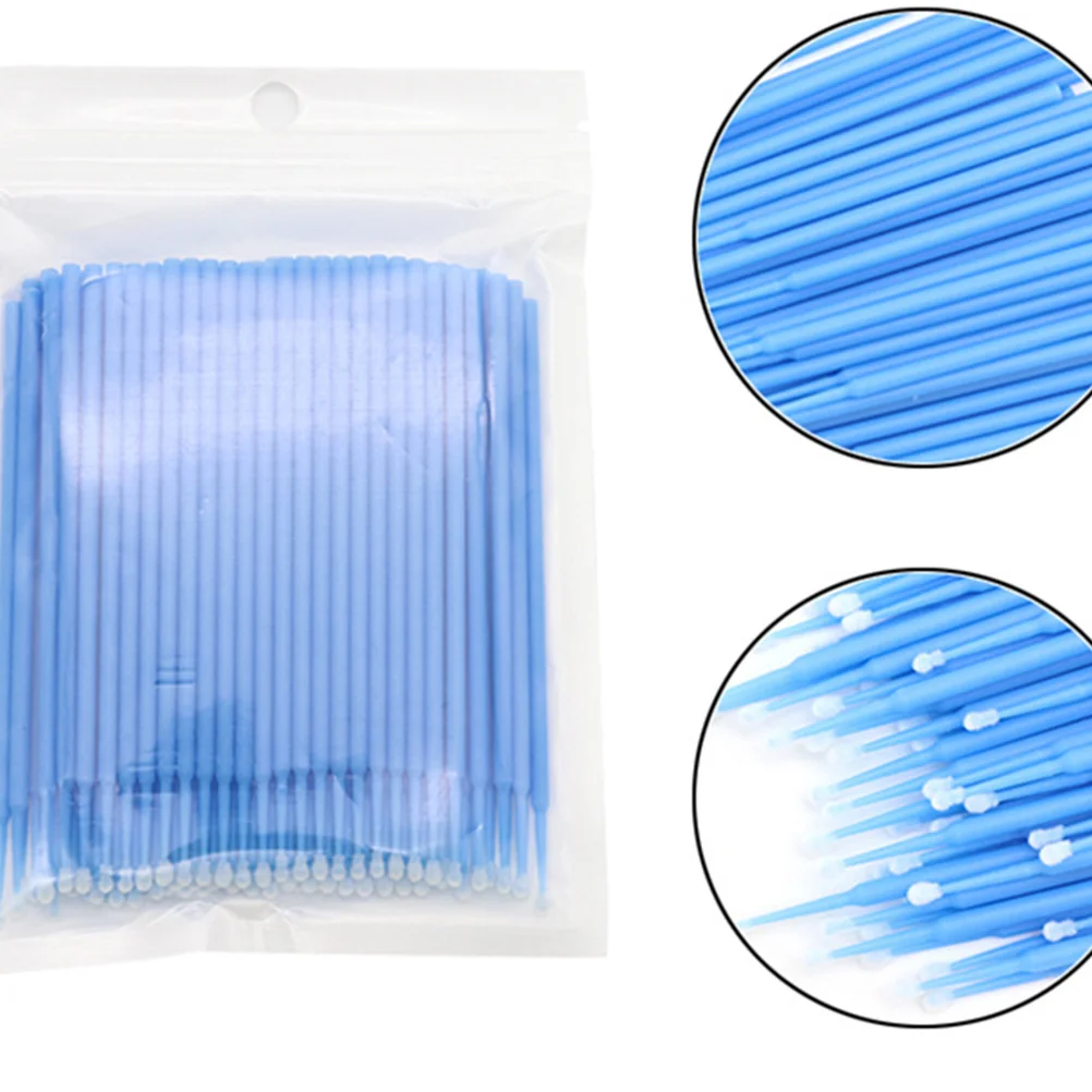 500 pcs Eyelash Cleaning Rods Disposable Grafting Tools Bendable For Lash Primer Remover Application Salon Use Makeup Cotton