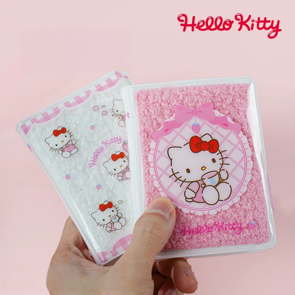 

Cartoon Hello Kitty Genuine Sanrio Soft Plush Cover Glue Bound Notebook Cute Mini Journal Girls Gifts Student Stationery