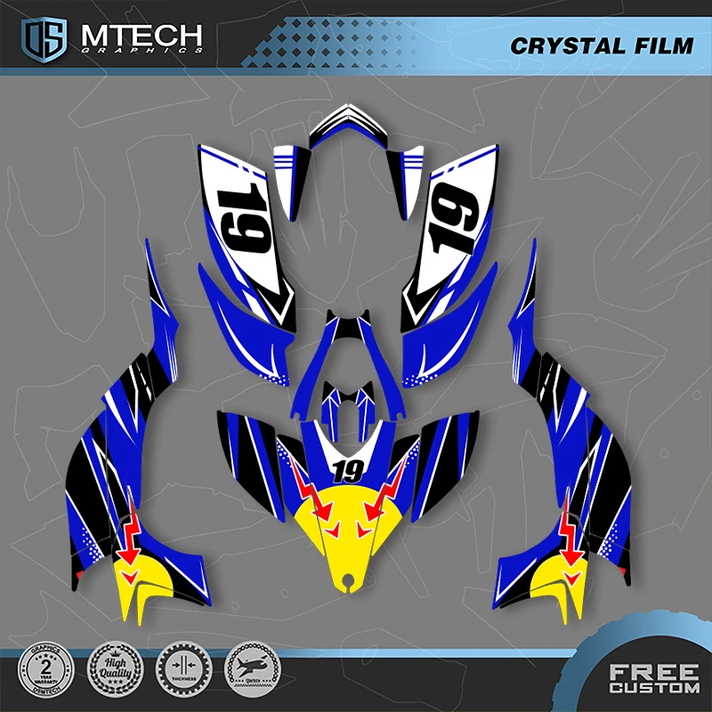 DSMTECH Motorcycle Graphics Decals Stickers Kits For YAMAHA YFZ450R YFZ450X YFZ 450R 450X 2004 2005 2006 2007 2008 ATV 001