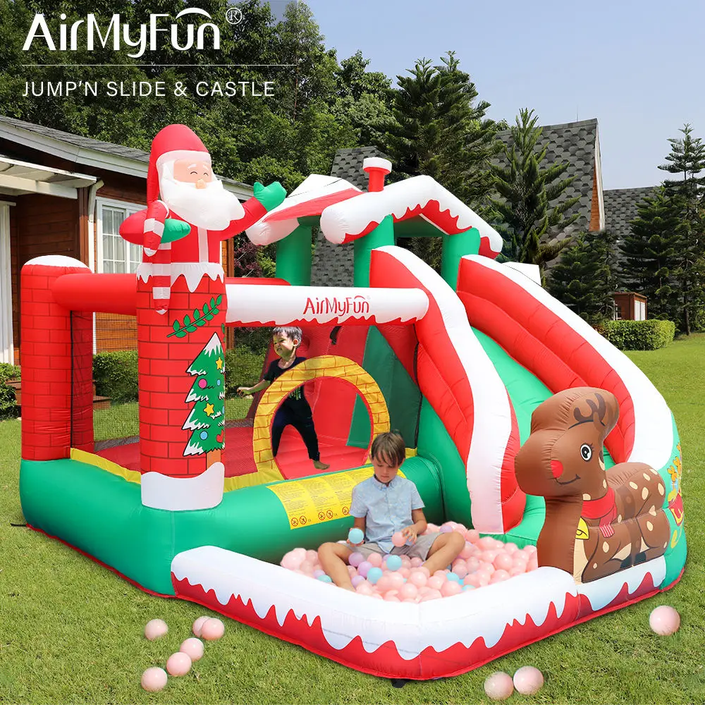

High quality Santa Claus inflatable castle slide water castle inflatable castle trampoline house inflatable slide