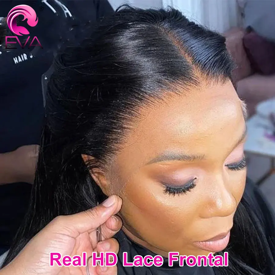 

Eva 13x6 HD Кружевная фронтальная застежка Прямые человеческие волосы Предварительно выщипанные 5x5/6x6 HD Кружевная застежка Невидимые HD Кружевные плавкие скины для женщин