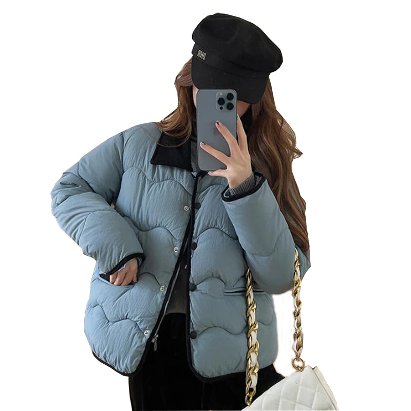 

2024New Short Cotton Padded Jacket Warm Parkas Women Korean Clothes Winter Coats For Women Down Jacket Women