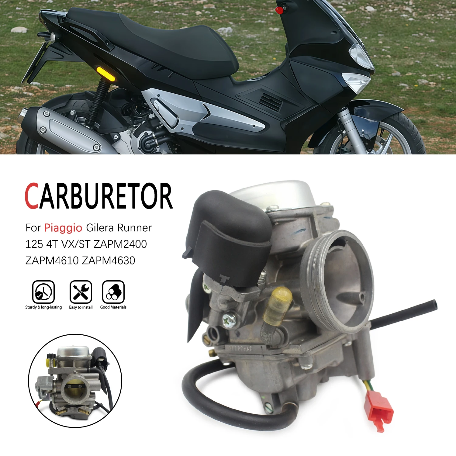 Motorcycle Carburetor For Gilera Runner 125 VX ST 4T E3 CM128218 CM128214 CM128203 CM128216 CM128211 CM128201