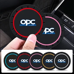 2PCS Car Coasters Water Cup Slots Non-Slip Mat Waterproof Cup Pad For OPEL OPC Line Zafira Corsa Insignia Mokka Regal Grandland