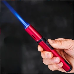 Upgraded Metal Windproof Butane Jet Flame Lighter, Cigarette and Cigar Accessories, Kitchen Cooking and Barbecue Outdoor Gadgets