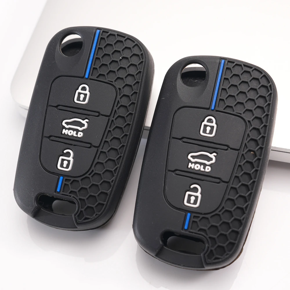 Silicone Key Cover For Kia Rio Rio X-Line K2 Sportage Sorento Optima K5 Soul Ceed Cerato K3 Picanto Seltos Stonic Carnival
