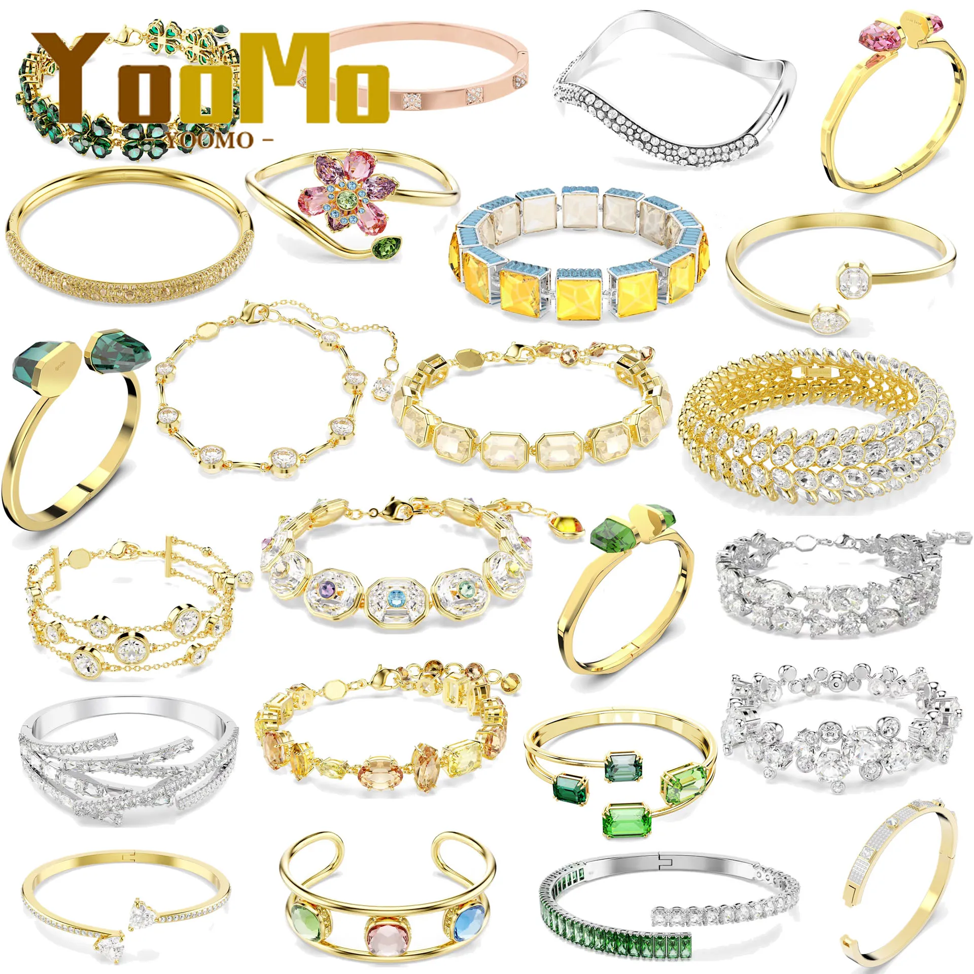 

Роскошный брендовый блестящий браслет высокого качества 2026, новые трендовые ювелирные изделия, оригинальная огранка, подарок на Рождество, день рождения, помолвку для женщин