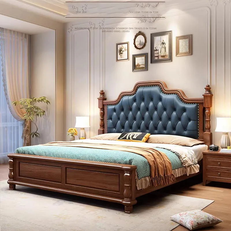 Wooden Sleeping Bed Bedroom Queen Baby Children Luxury Modern Floor Girls Bed Princess Letto Matrimoniale Lounge Suite Furniture