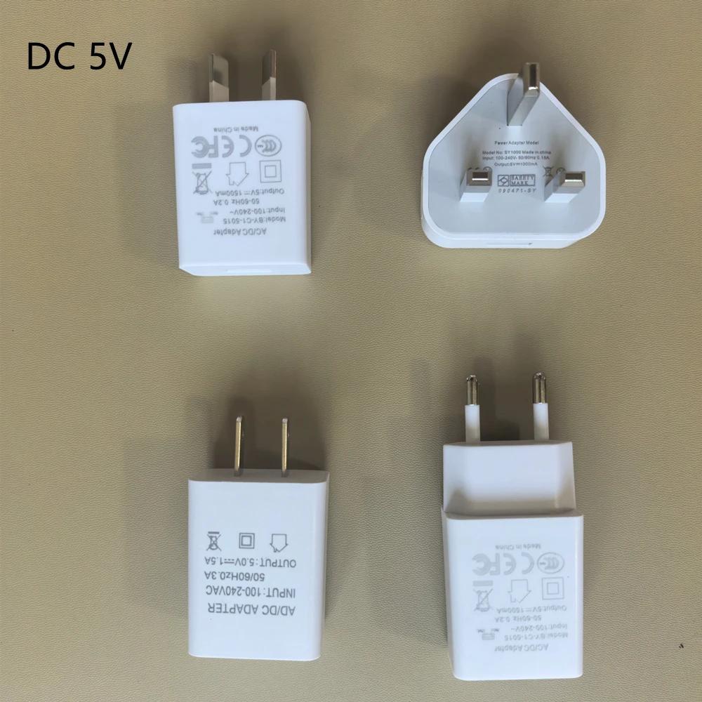EU/US/UK/AU Plug USB Charger DC 5V 1A/1.5A AC/DC Power Adapter For DC 5V 2MP/5MP WIFI Network IP Cameras