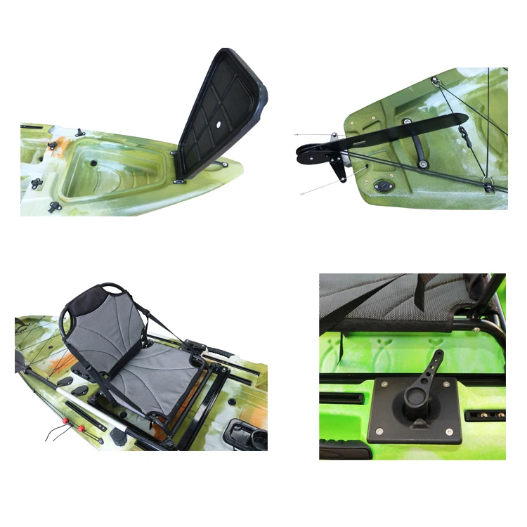 Vicking 14 FT Sit on Top Uv-protected Single Sea Fishing Kayak with Foot Pedal System and Rudder