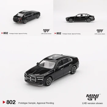 MINIGT 1/64 BMW I7 EDrive50 Black Sapphire MGT00802-CHรถโลหะผสมมอเตอร์Diecastโลหะรุ่นเด็กXmasของขวัญของเล่นสําหรับชาย
