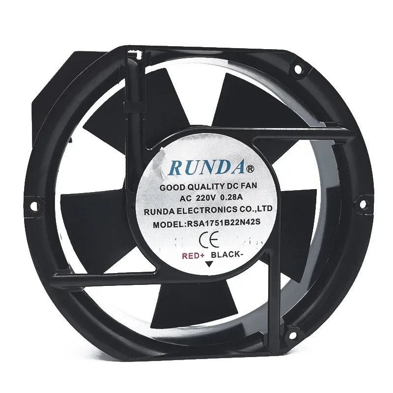 

170*150*50MM RUNDA RSA1751B22N42S 17251 AC220V 0.28A Cabinet Inverter Cooling Fan