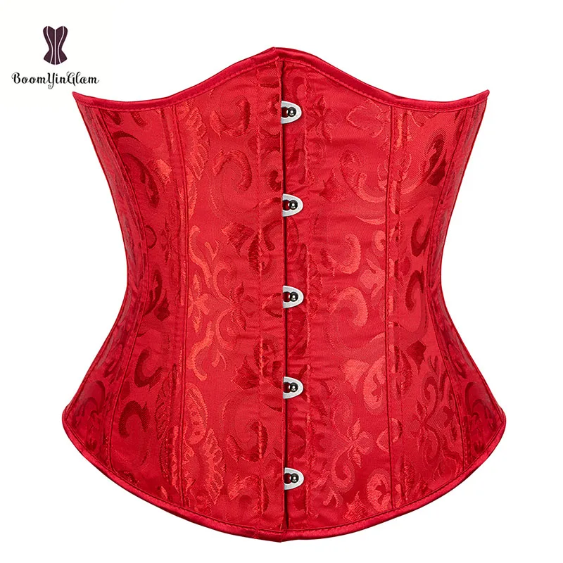 High Quality Women Sexy Slimming Waist Cincher Red Mini Cupless Vintage Costume Underbust Corset XS-6XL Size 2833