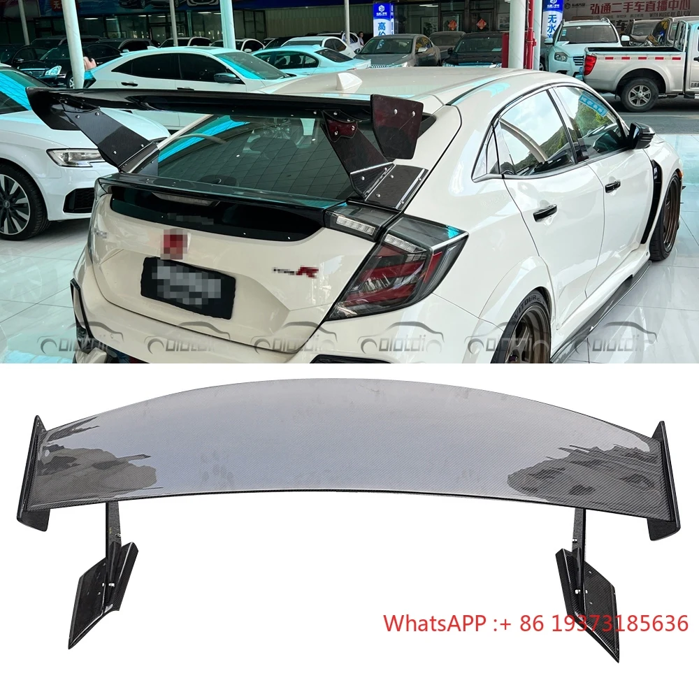 ألياف الكربون VRS GT الخلفي الجذع الشفاه الجناح Ducktail المفسد لهوندا سيفيك نوع R هاتشباك FK7 FK8 10TH 2016-2019 ضبط السيارات