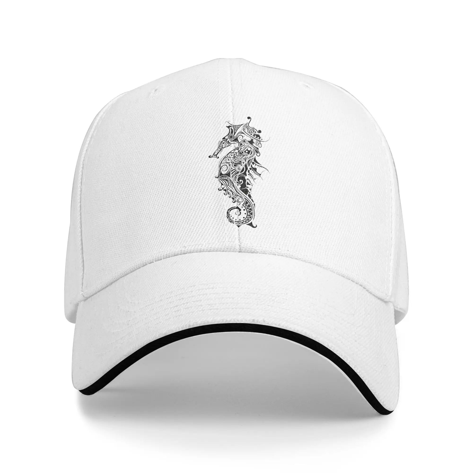 Vintage Seahorse Anatomy Marine Sandwich Caps Men Women Fashion Baseball Biologist Ocean Breathable Racing All seasons Hat Adult