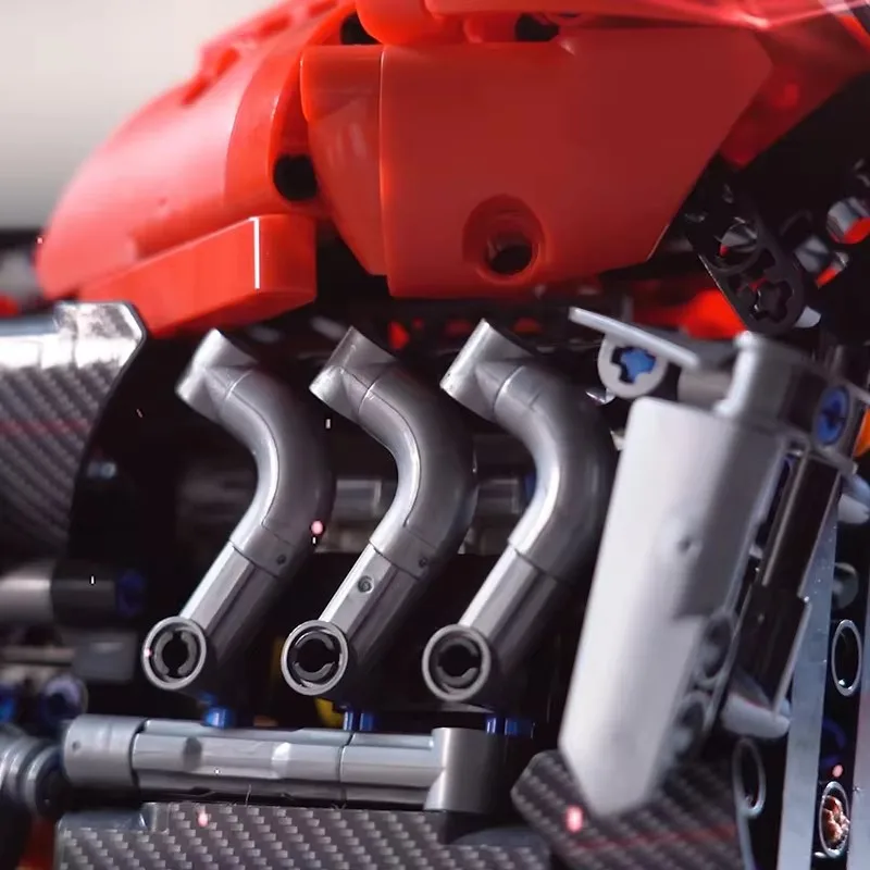 Moc foguete técnico 3 r gt motocicleta modelo criativo bloco de construção tijolos cidade racer superbike garagem brinquedo para crianças presentes adultos