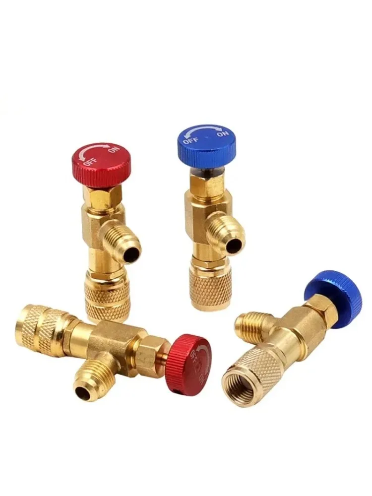 Soupape de sécurité liquide R410A R22, réfrigérant de climatisation, adaptateur de sécurité 1/4 ", réparation de climatisation et fluorure