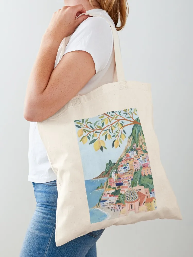 

Positano, Italy Poster Tote Bag Women bags shopping bag logo female bag Shopping bags
