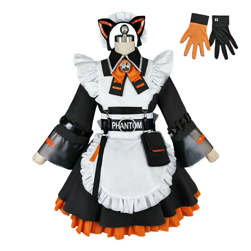 

Vtuber Alban Knox Cosplay Costume Alban Knox Maid Dress Apron Uniform Virtual YouTuber Cosplay Alban Knox