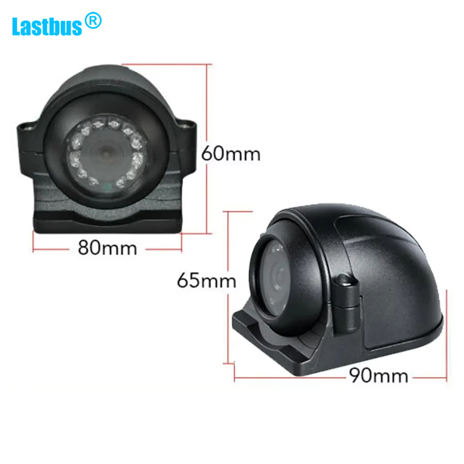 

Lastbus AHD 4PIN 1080P Side Rear View Reversing Camera Dome Metal Case IP68 Waterproof 120° View 12 IR Night Vision For Rv Truck