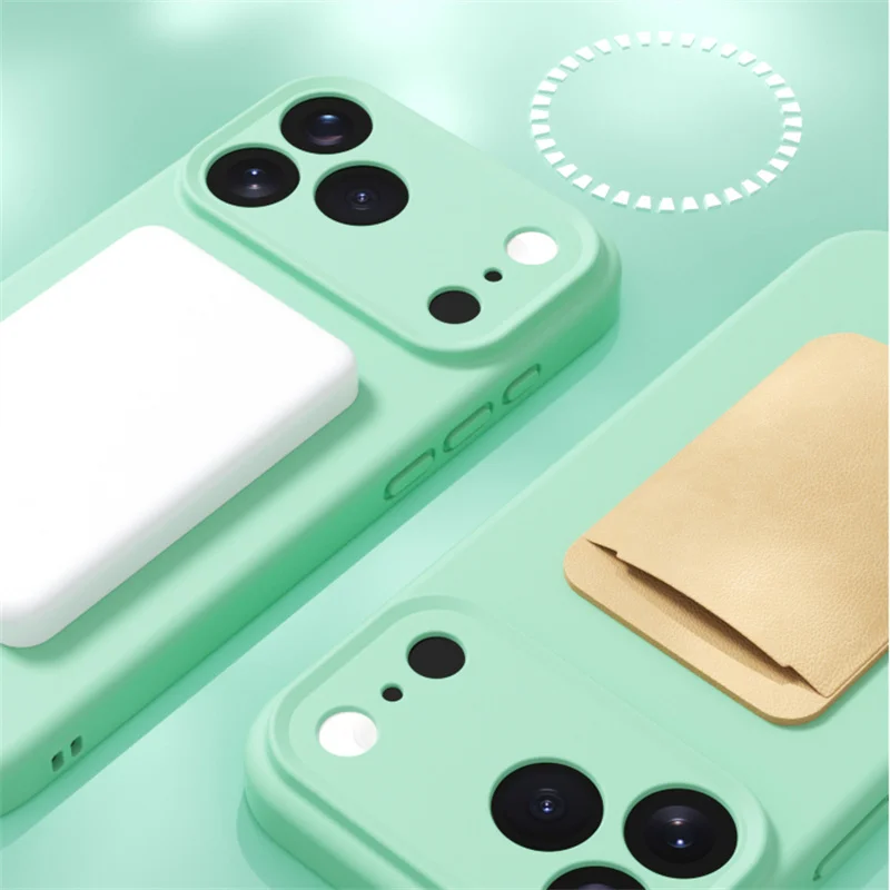 Funda magnética de silicona líquida original en oferta para iPhone 17 16 Pro Max 16 Plus 17 Air, para carga inalámbrica Magsafe 5