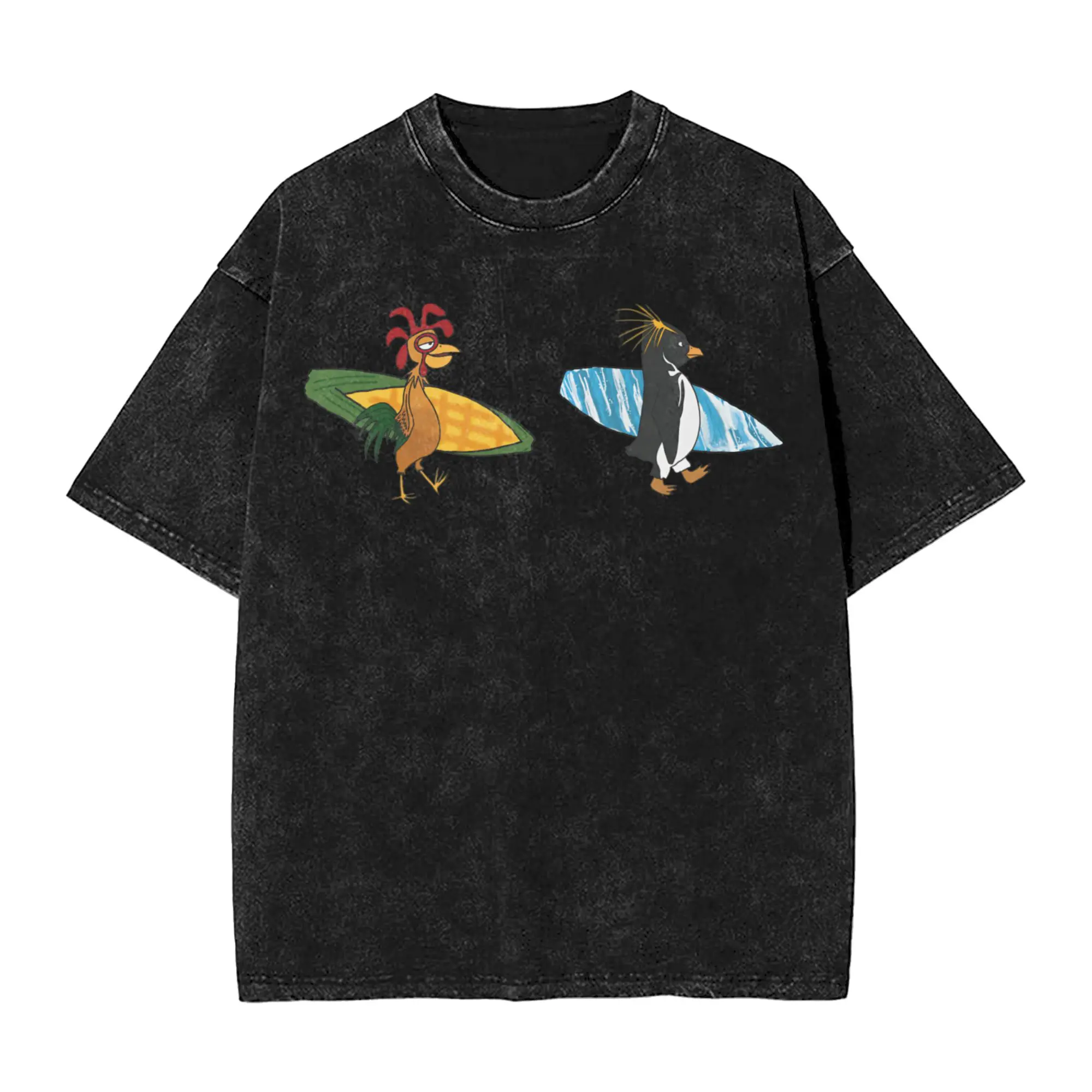 Printed Surf's Up Chicken Joe Washed T Shirt Accessories Harajuku T-Shirts  for Men Women Tees