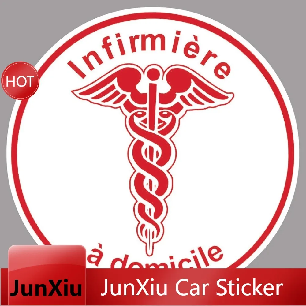 Vinyl Decal Home Nurse Red Caduceus High Quality Outdoor For Motorcycle Long Lasting Color Motorcycle Accessories