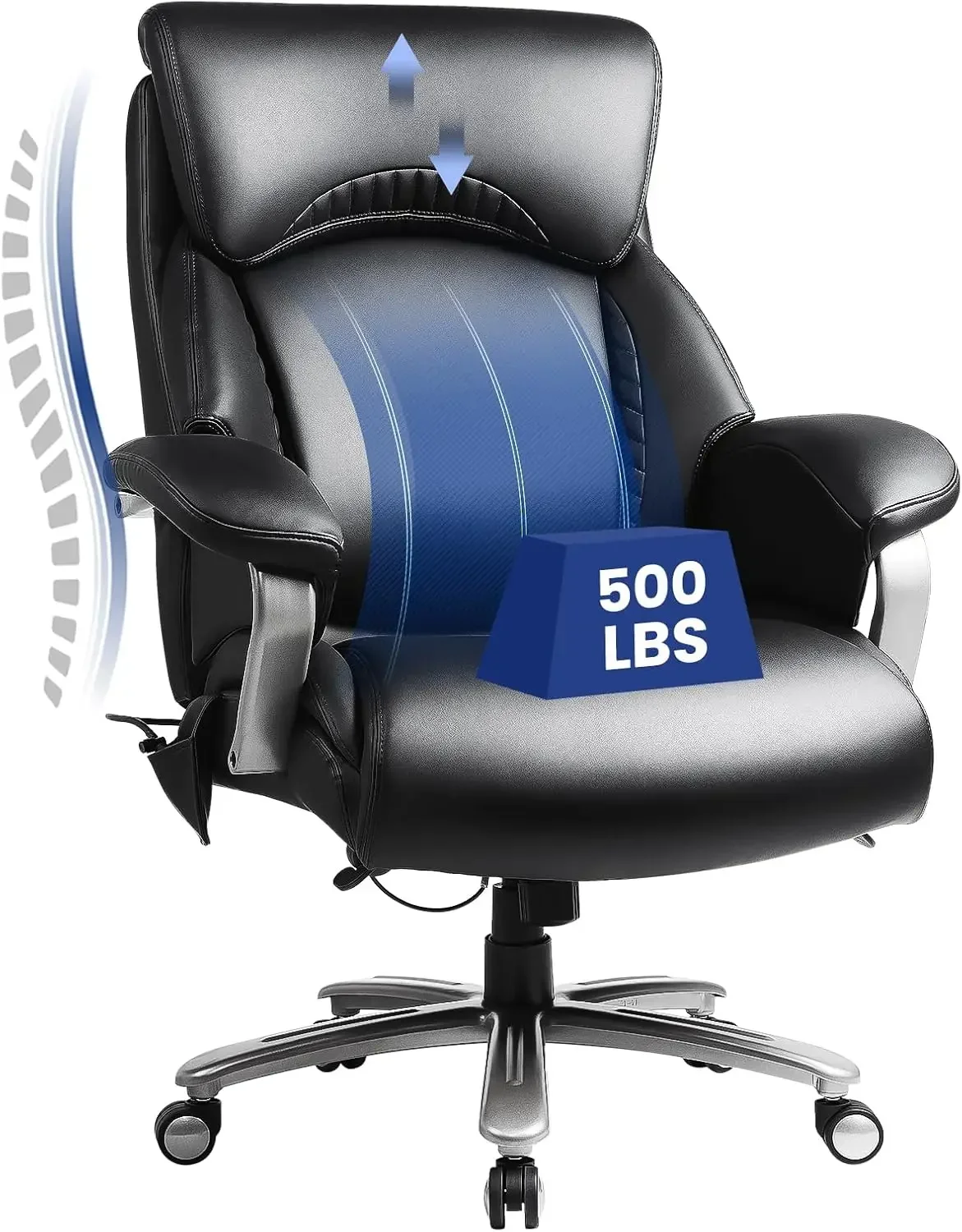 

Colamy Office Chair Big And Tall 500Lbs-Heavy Duty Comfortable Computer Chair With Extra Wide Seat, High Back Executive Large