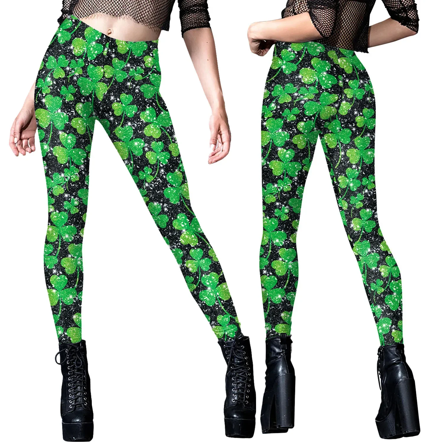 St. Patrick's Day เข็มขัดกางเกงขายาวของขวัญเทศกาล Legging ผู้หญิง 3D Stripe เซ็กซี่สูงเอวผอมโยคะ Leggins Holiday Party เครื่องแต่งกาย