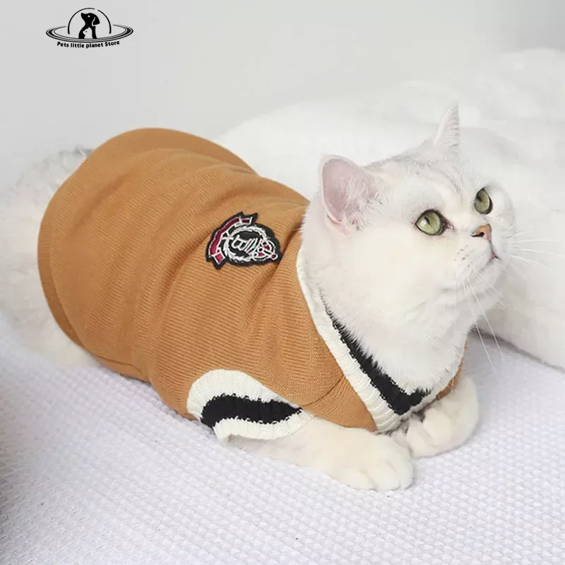 Cat Dog Sweater Pullover Winter Pet Clothes for Small Dogs Cat Vest Puppy Jacket Pet Cat Clothing Kitty Costume Ubranka Dla Psa