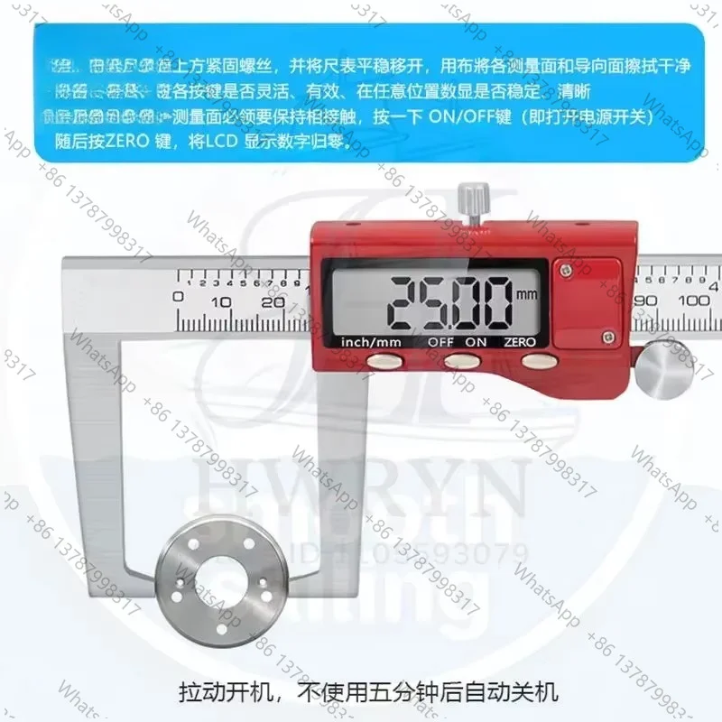 0-150mm Digital Brake Disc Rotor Gauge Caliper LCD Electronic Stainless Steel Measuring Tool for Automotive Repair