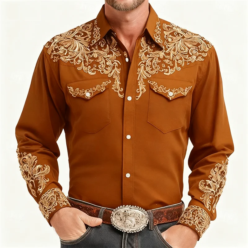 Retro Tribal Ethnic Clothing Shirt Men's Outdoor Casual Soft Men's Top High-quality Men's Top New Shirt