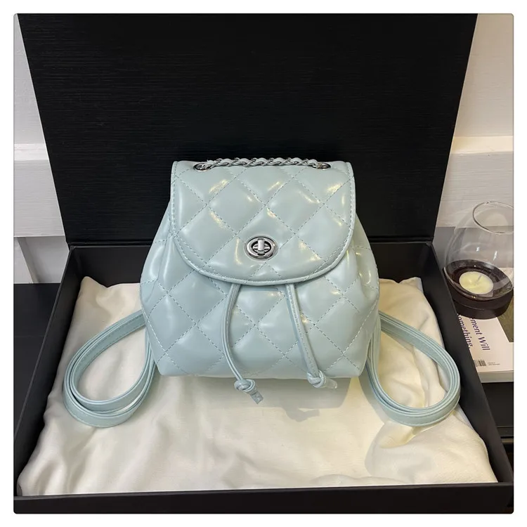 

2025 New Summer Fashion Crossbody Bag - Small Jacquard Diamond Pattern Chain Strap Shoulder Bag, Versatile Backpack for Women