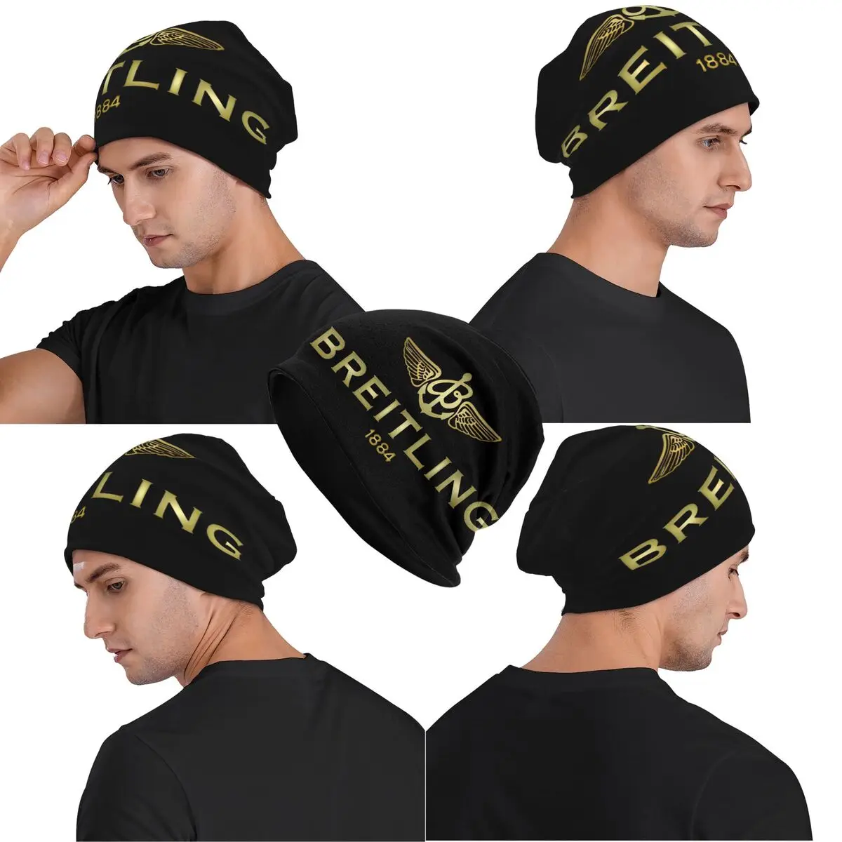 Women Men B-Breitling Chemo Beanie Cap Accessories Warm Headwear Bonnet Knitting Hats Gift for Birthday