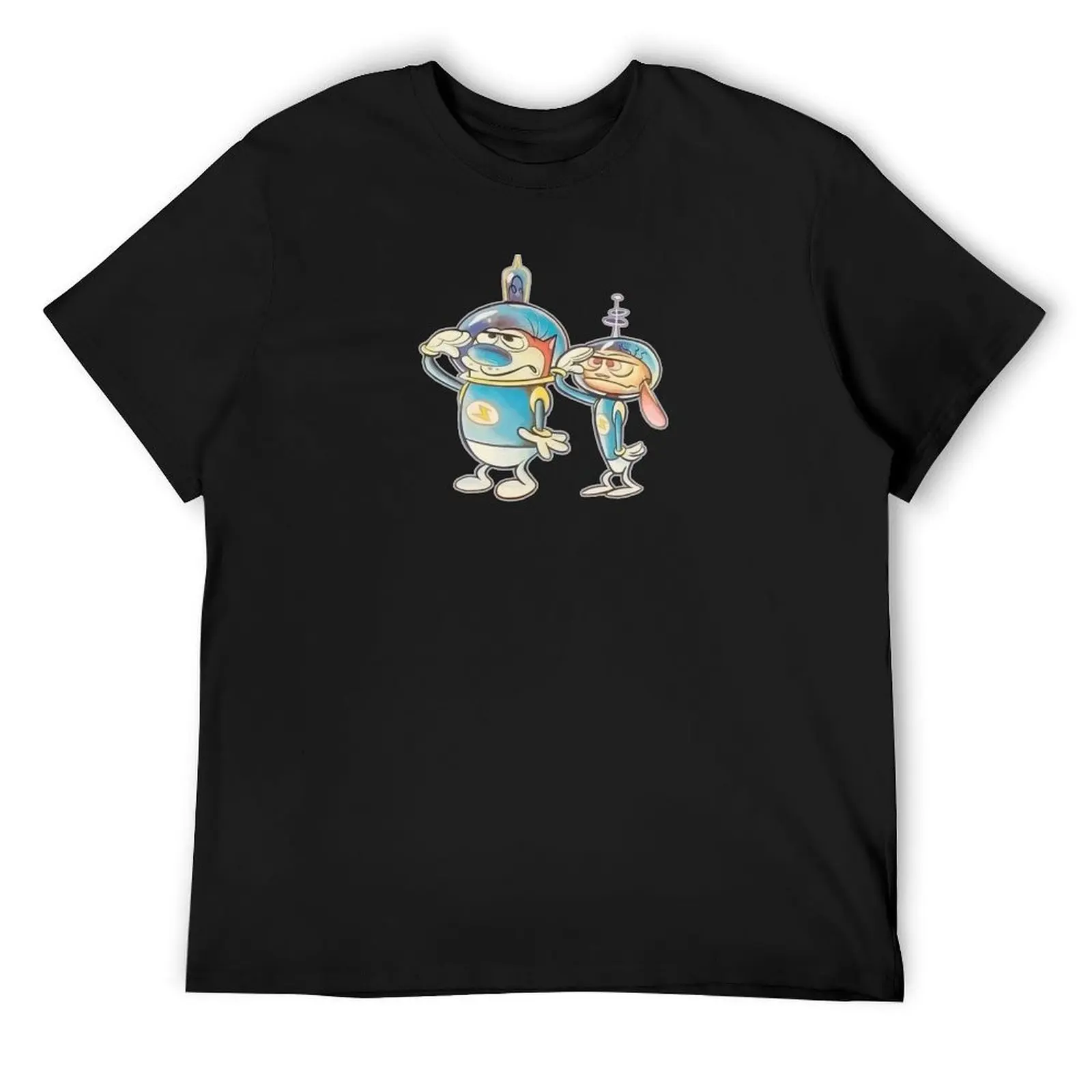 Ren and Stimpy Space Buddies T-Shirt anime tshirt summer clothes fitted t shirts for men