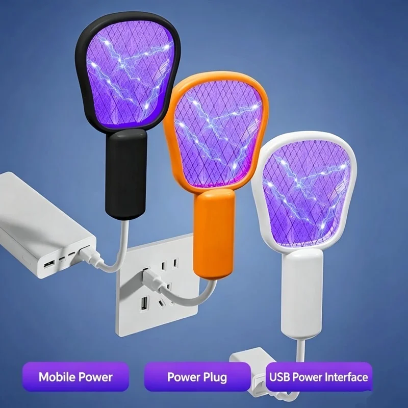

New USB Electric Mosquito Swatter Mosquito Killer Outdoor 3-In-1 Powerful Mosquito Catcher For Home Use