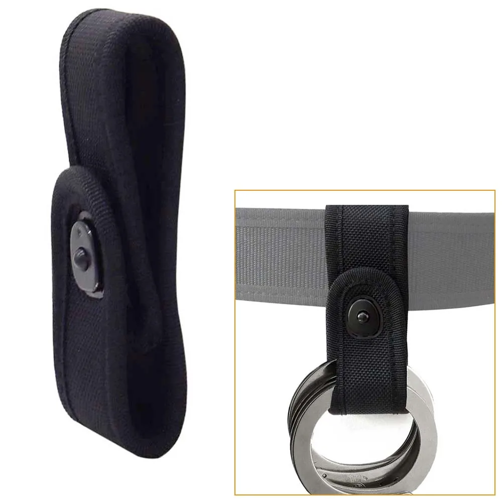 Multi-functional tactical handcuffs quick-draw portable universal push-button models Nylon Waist Hanger Hand Cuffs Holder Portab
