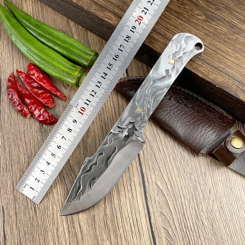 

Y-START Fixed blade Knife Hunting Knife 5CR13Mov Blade stainless steel Handle NS1618