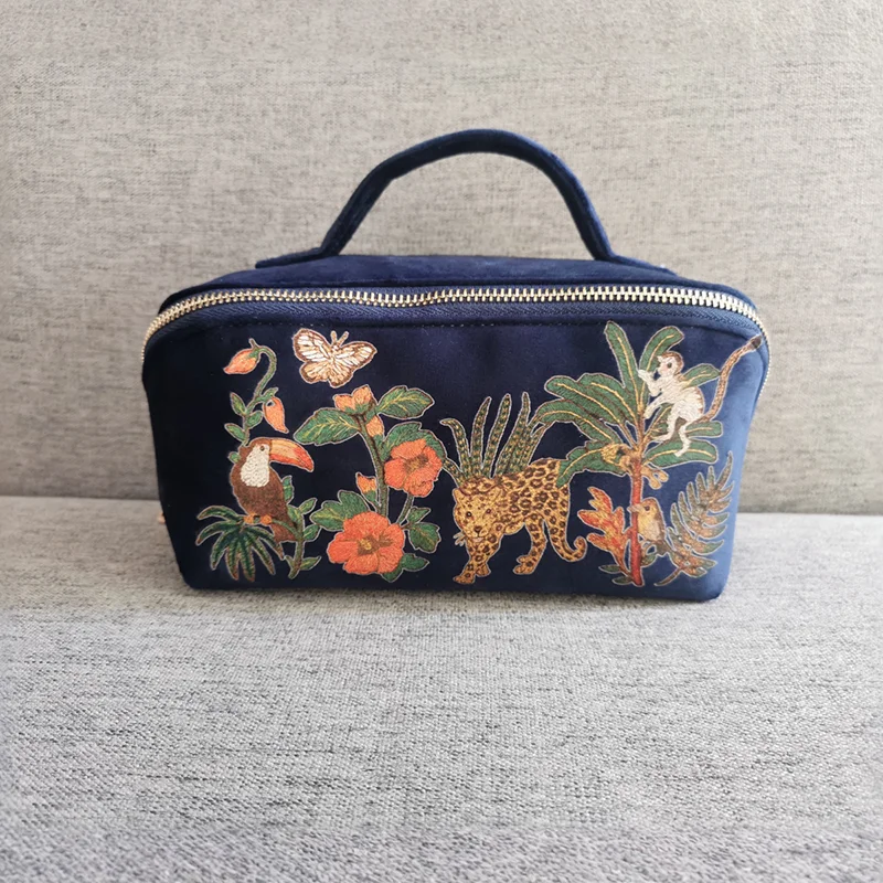 خمر أنماط الحيوان لطيف حقيبة ماكياج حقيبة يد حقيبة أدوات الزينة عطلة هدية مستحضرات التجميل السفر حقيبة أدوات الزينة