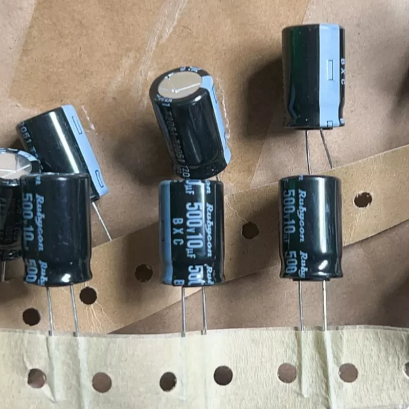 10PCS-100PCS Japanese Ruby Capacitor 500V10UF 12.5 * 20 BXC High Frequency Low Resistance Replacement 450V10UF