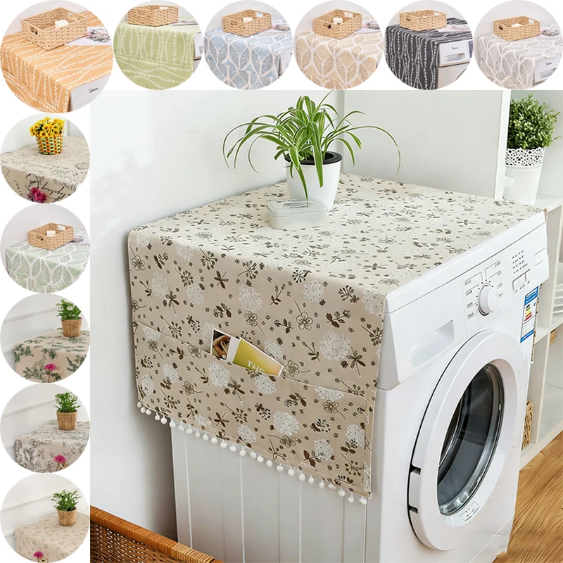 Polyester Cotton Dustproof Cover Cloth Washing Machine Refrigerator Microwave Oven Protective Cover,Home Decoration Cover Cloth